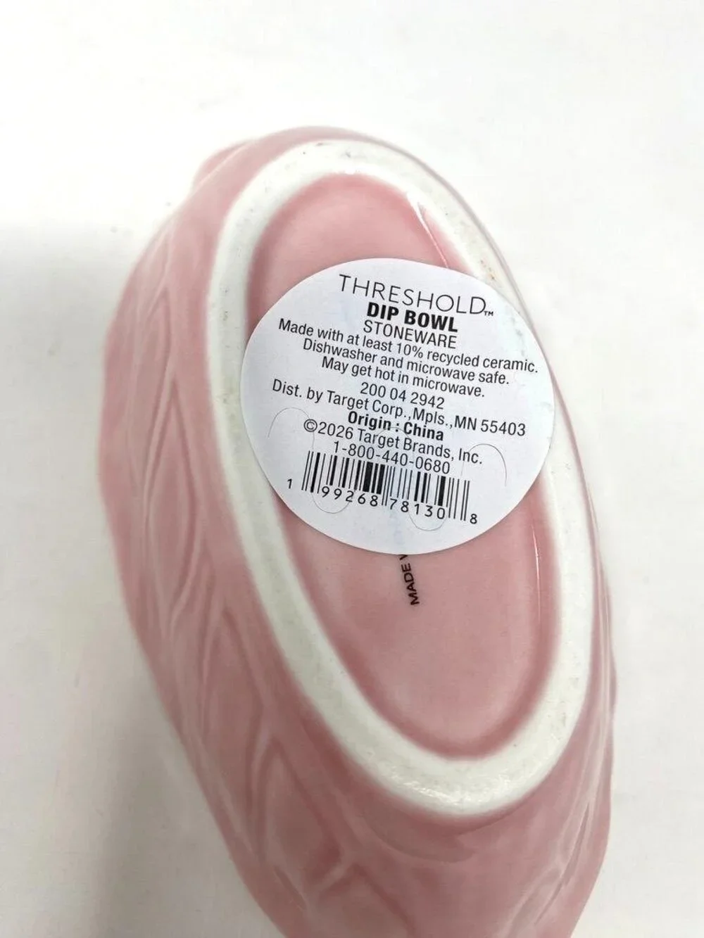 Target 5 fl oz Stoneware Radicchio Dip Bowl Pink - Threshold™ Spring Easter